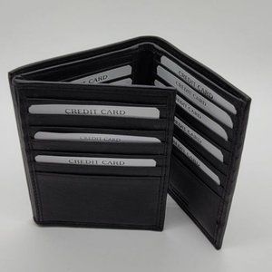 CLASSIC RFID Blocking Mens Leather Bi-Fold Big Hipster Wallet, 20 cards …